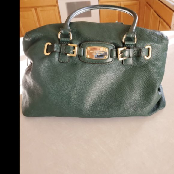 Michael Kors Green Weekender Leather Tote Bag M - Picture 4 of 14
